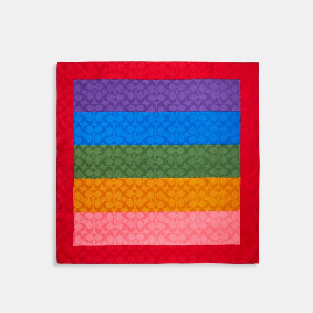 Colorblock Signature Silk Bandana - MULTI - COACH C9772