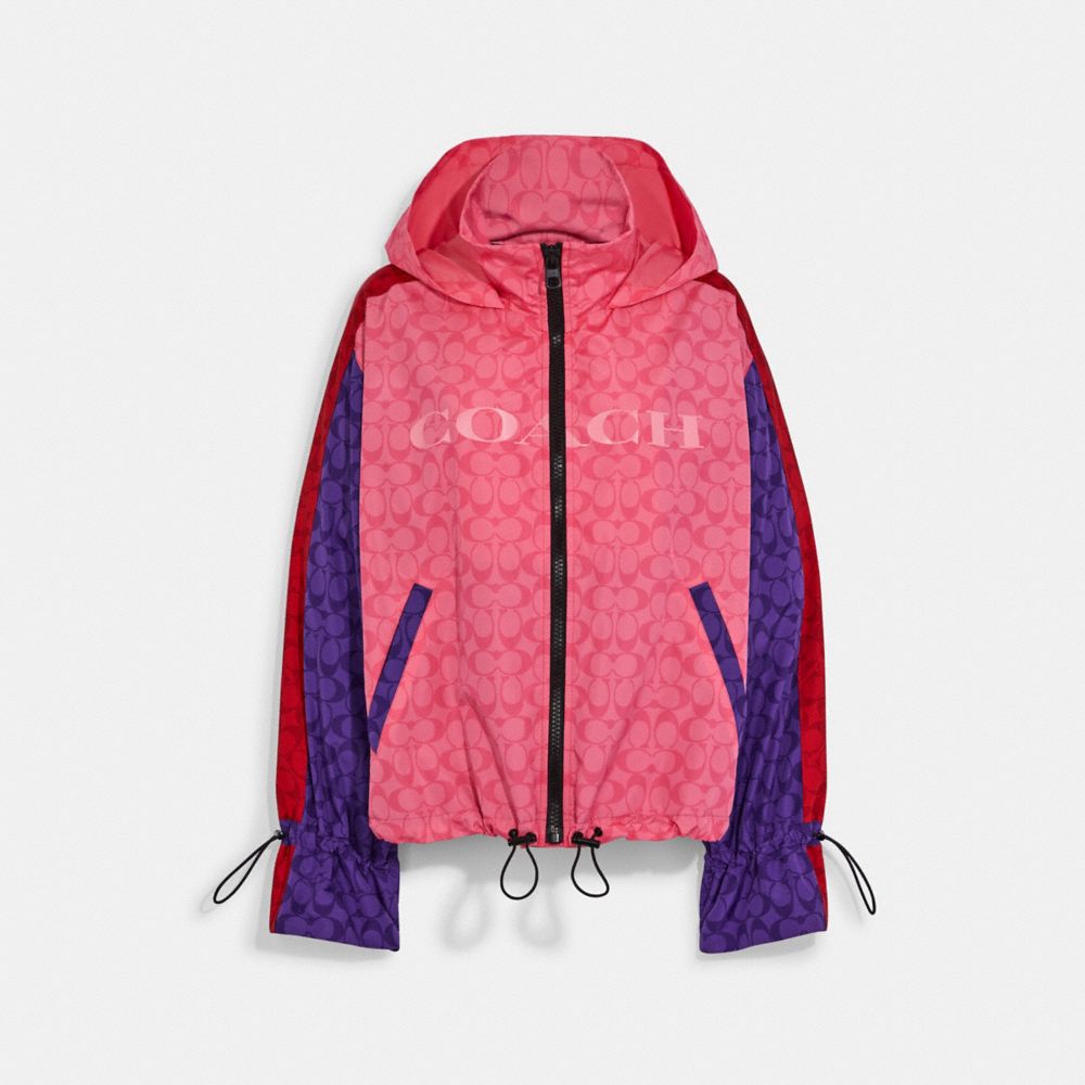 COACH Blocked Signature Windbreaker - MULTI - C9777