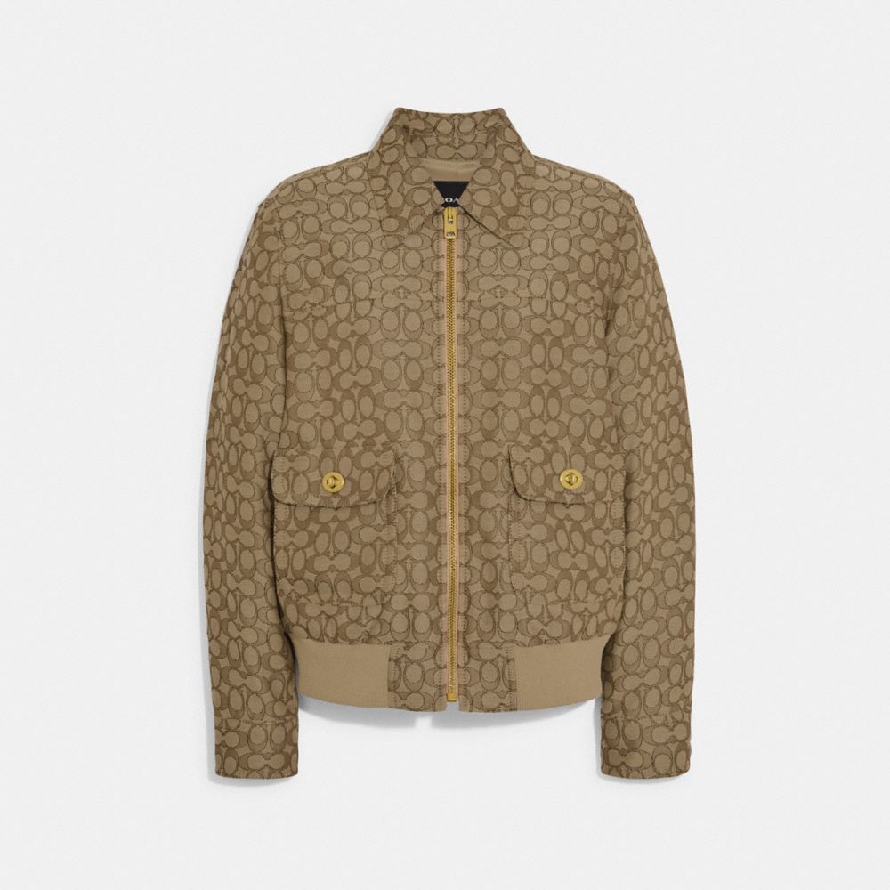 Signature Jacquard Bomber - C9780 - KHAKI MULTI