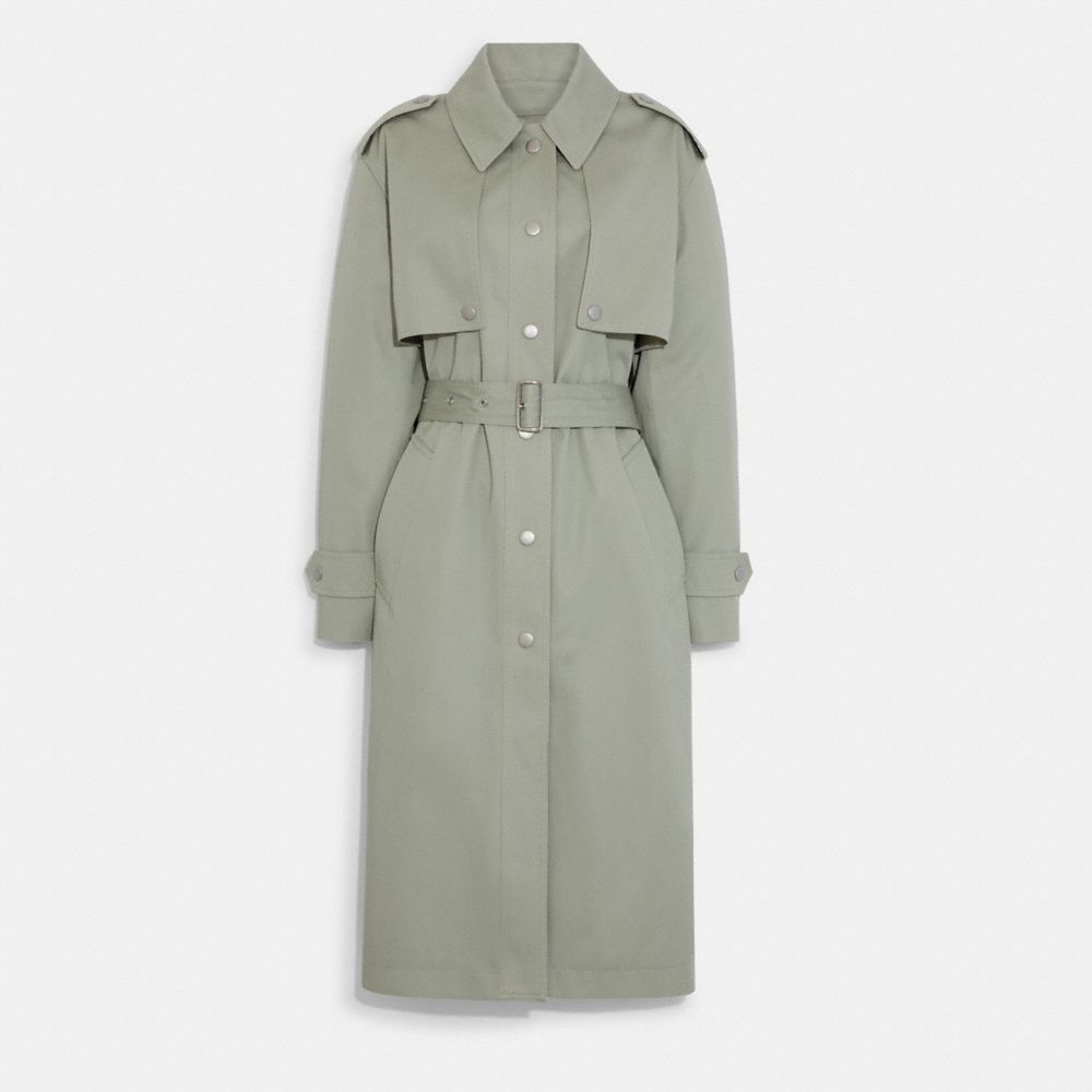 Snap Front Trench - C9781 - Light Green