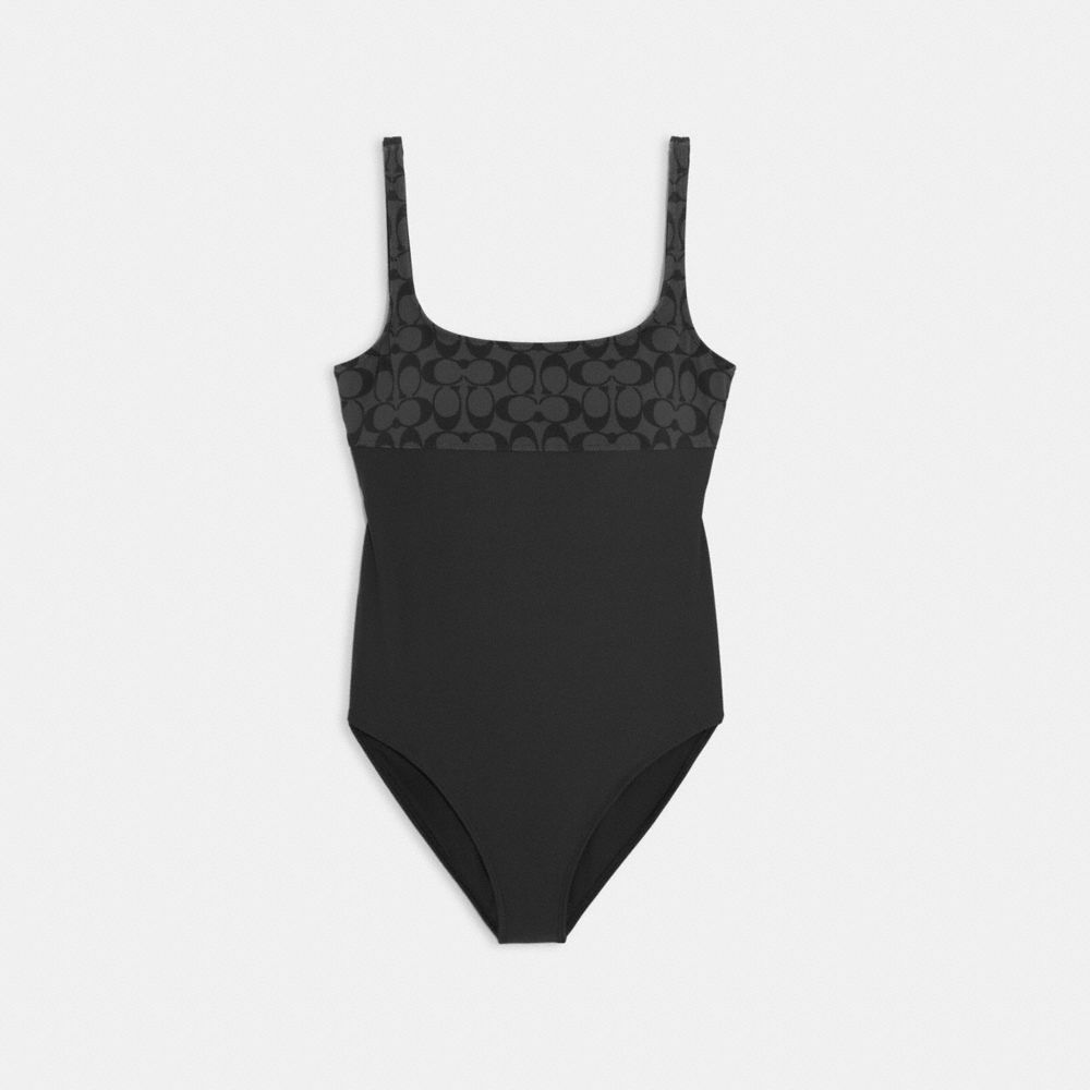 Signature One Piece Swimsuit - C9783 - Black