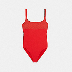 COACH C9783 Signature One Piece Swimsuit RED/RED