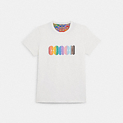 COACH C9791 - Rainbow Signature T Shirt WHITE
