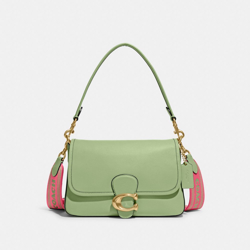 COACH C9804 Soft Tabby Shoulder Bag BRASS/PALE PISTACHIO