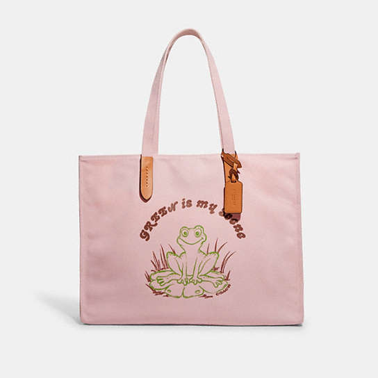 C9805 - Tote 42 In 100 Percent Recycled Canvas Brass/Peach Skin