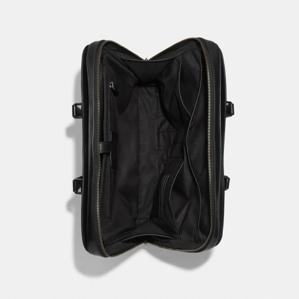 GRAHAM SLIM BRIEF IN BLOCKED SIGNATURE CANVAS WITH VARSITY STRIPE