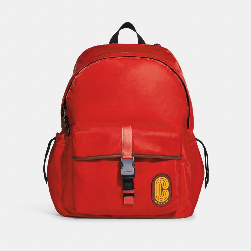 Max Backpack - GUNMETAL/MIAMI RED - COACH C9834