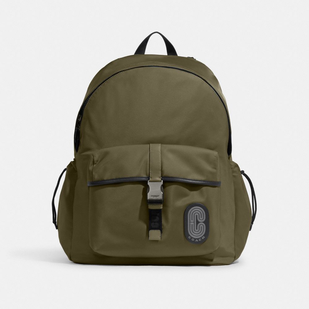 COACH C9834 Max Backpack GUNMETAL/OLIVE DRAB