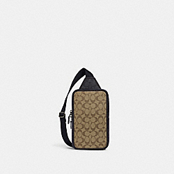 COACH C9865 Sullivan Pack In Blocked Signature Canvas GUNMETAL/KHAKI/CHARCOAL