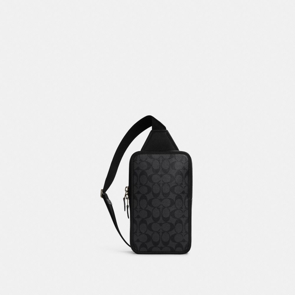 COACH C9867 Sullivan Pack In Signature Canvas GUNMETAL/CHARCOAL/BLACK