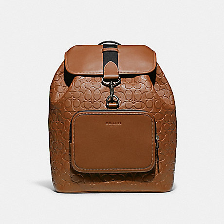 COACH C9868 Sullivan Backpack In Signature Leather Gunmetal/Penny