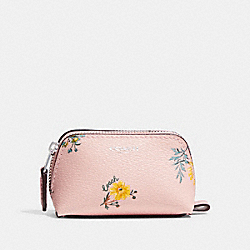 Complimentary Cosmetic Case - C9880G - SILVER/BLOSSOM MULTI