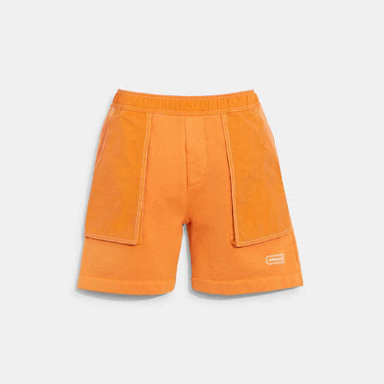 C9910 - Mixed Material Shorts Faded Orange