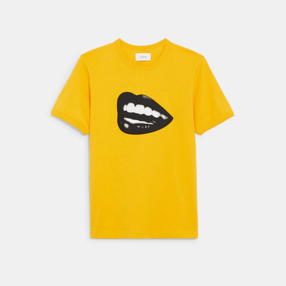 C9923 - Coach X Tom Wesselmann T Shirt In Organic Cotton YELLOW