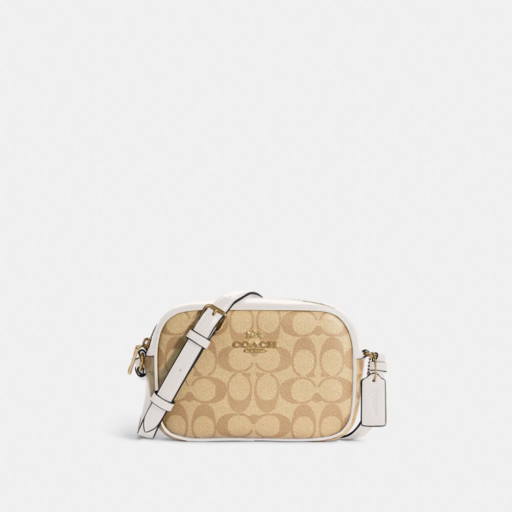 COACH Mini Jamie Camera Bag In Signature Canvas - GOLD/LIGHT KHAKI CHALK - C9926