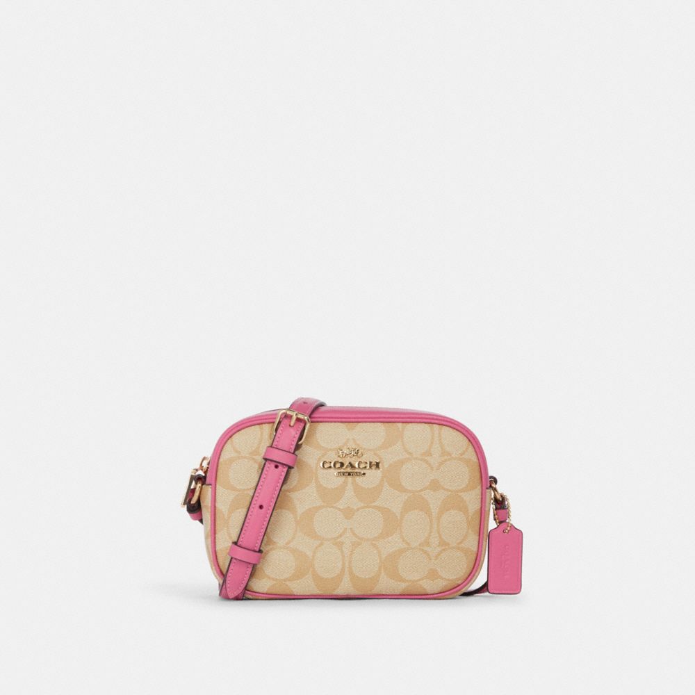 COACH C9926 Mini Jamie Camera Bag In Signature Canvas IM/LIGHT KHAKI/PETUNIA