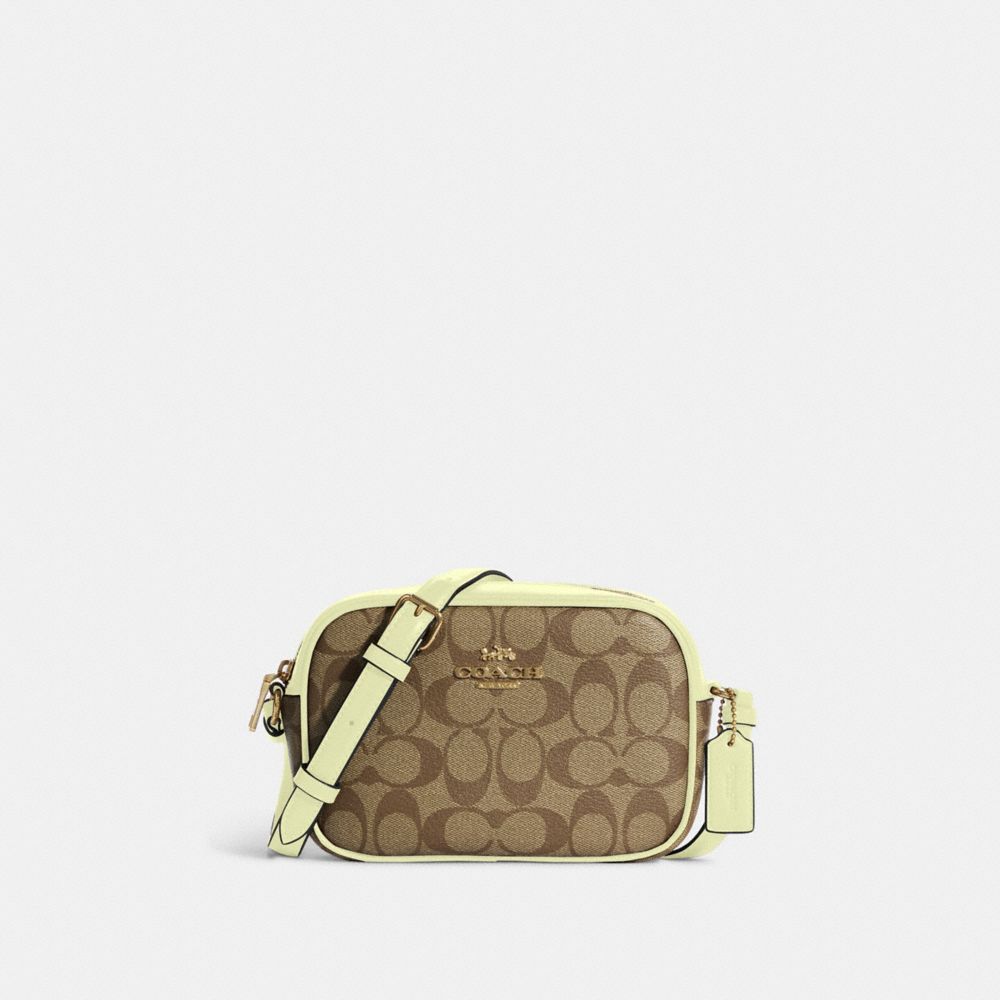 COACH C9926 Mini Jamie Camera Bag In Signature Canvas SV/Khaki/Pale Lime