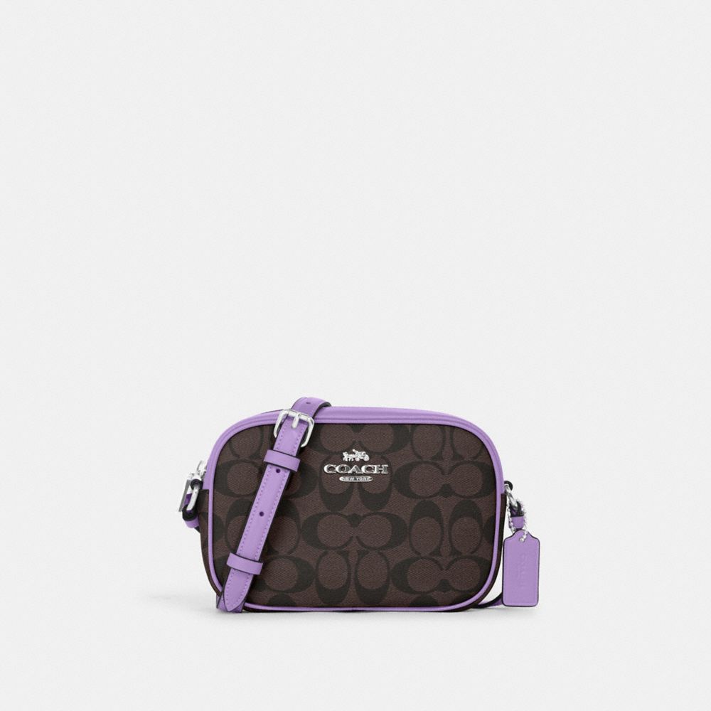 COACH C9926 Mini Jamie Camera Bag In Signature Canvas Sv/Brown/Iris