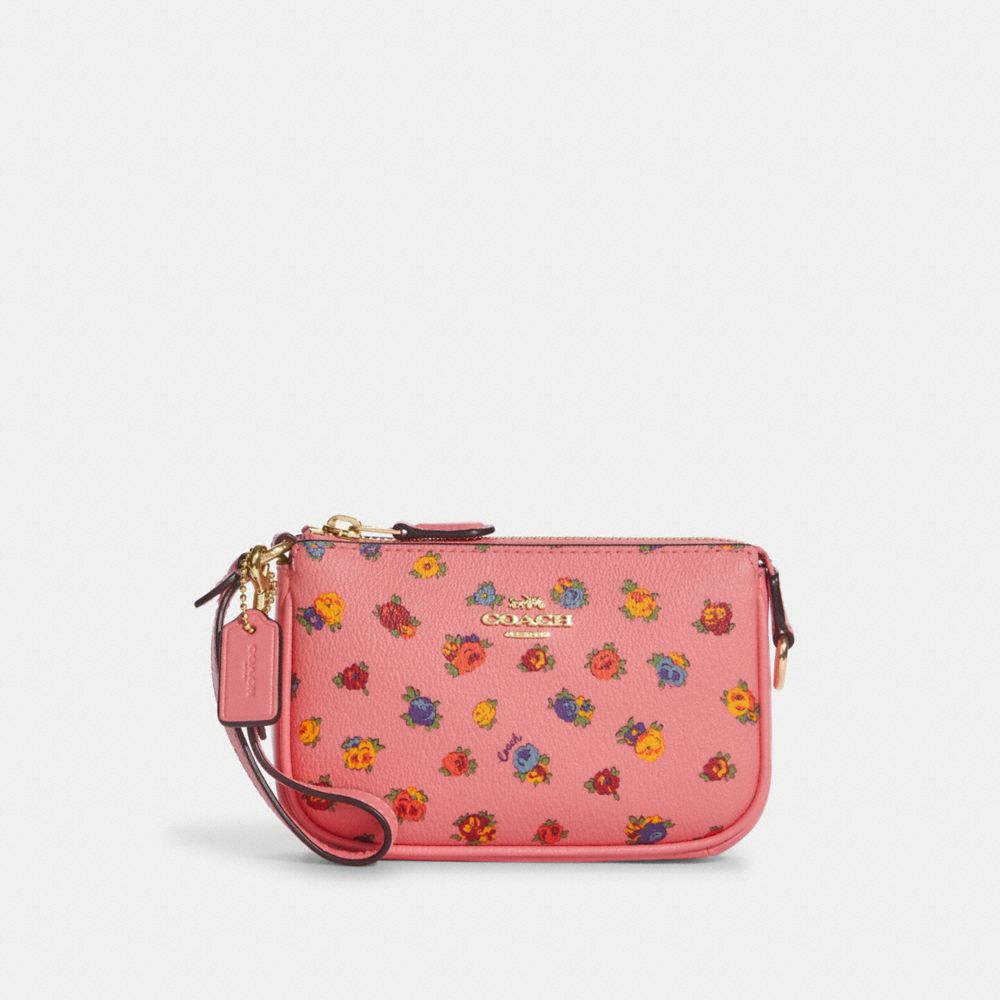 COACH C9931 - Nolita 15 With Mini Vintage Rose Print GOLD/PINK LEMONADE MULTI