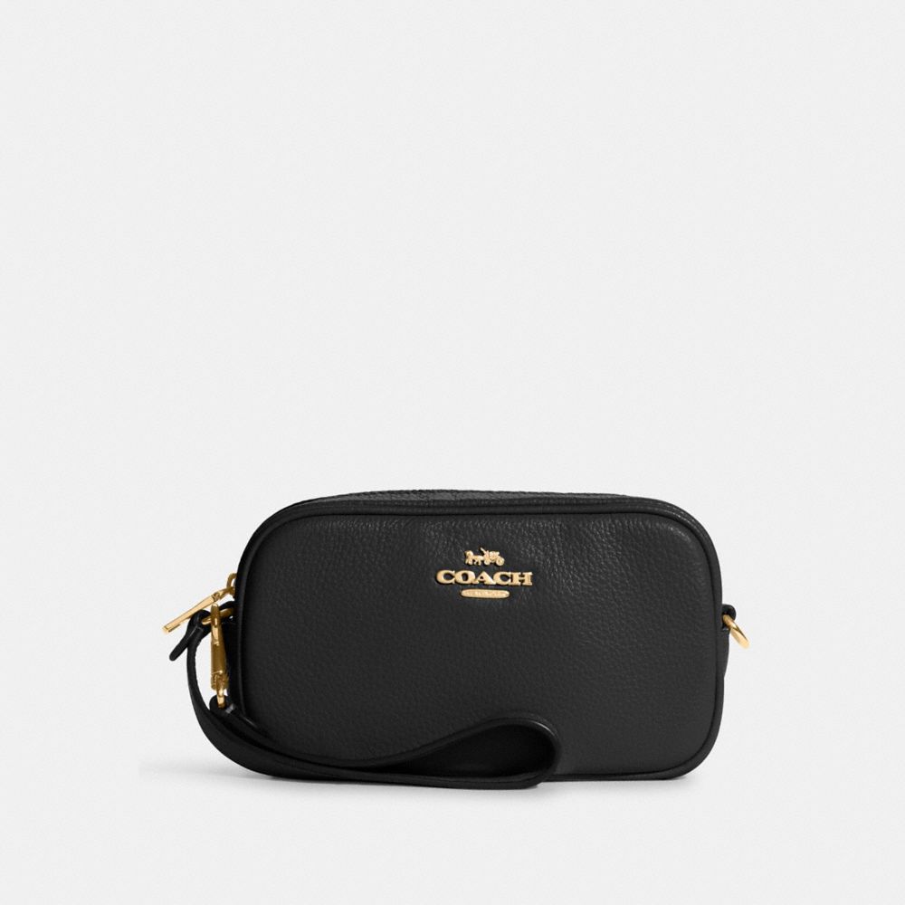 COACH C9932 - Jamie Wristlet GOLD/BLACK