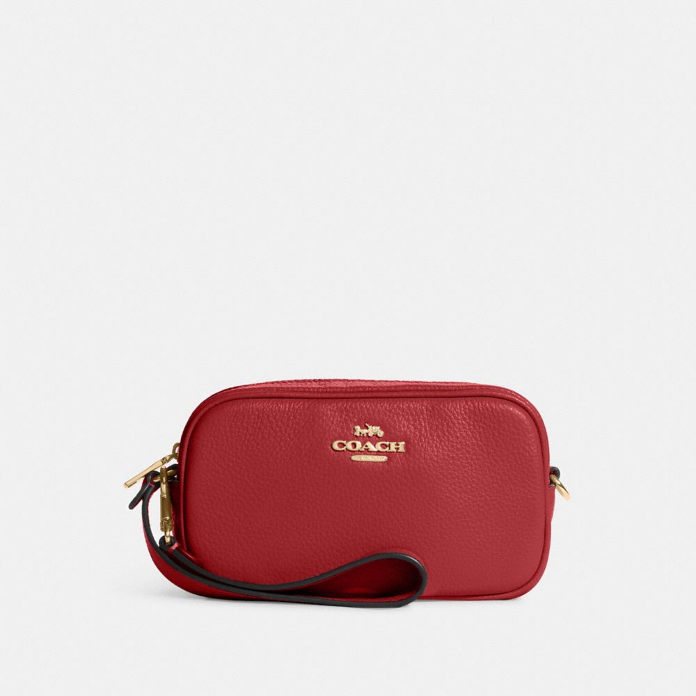 COACH C9932 Jamie Wristlet GOLD/1941 RED