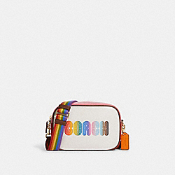 Mini Jamie Camera Bag With Rainbow Coach - C9939 - GOLD/CHALK MULTI