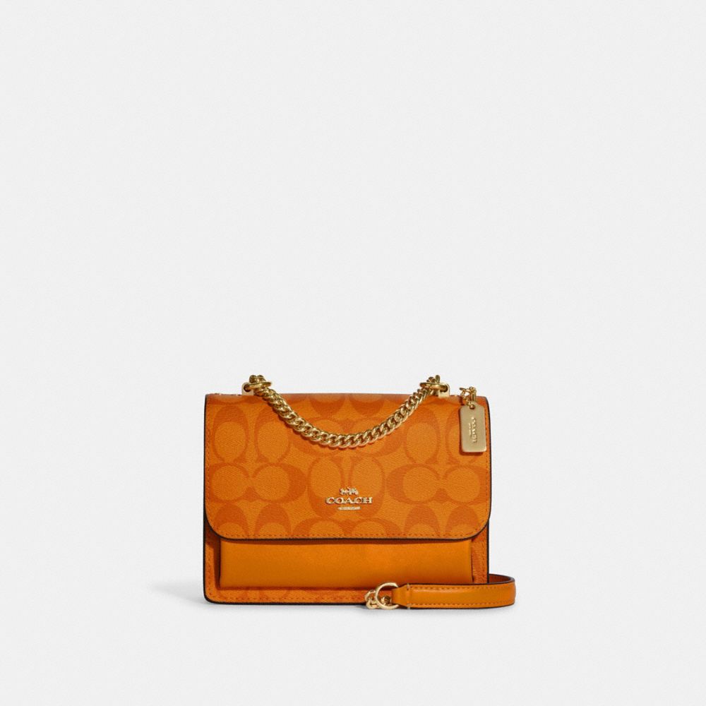 Mini Klare Crossbody In Signature Canvas - IM/LIGHT ORANGE - COACH C9946