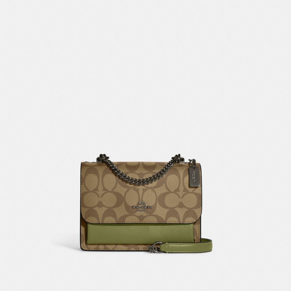 COACH C9946 Mini Klare Crossbody In Signature Canvas QB/Khaki/Olive Green