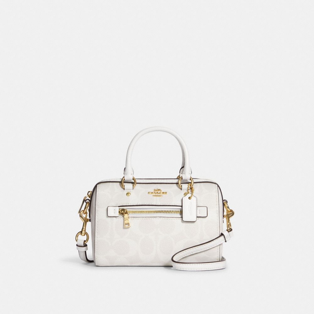 COACH C9947 Mini Rowan Crossbody In Signature Canvas GOLD/CHALK/GLACIERWHITE