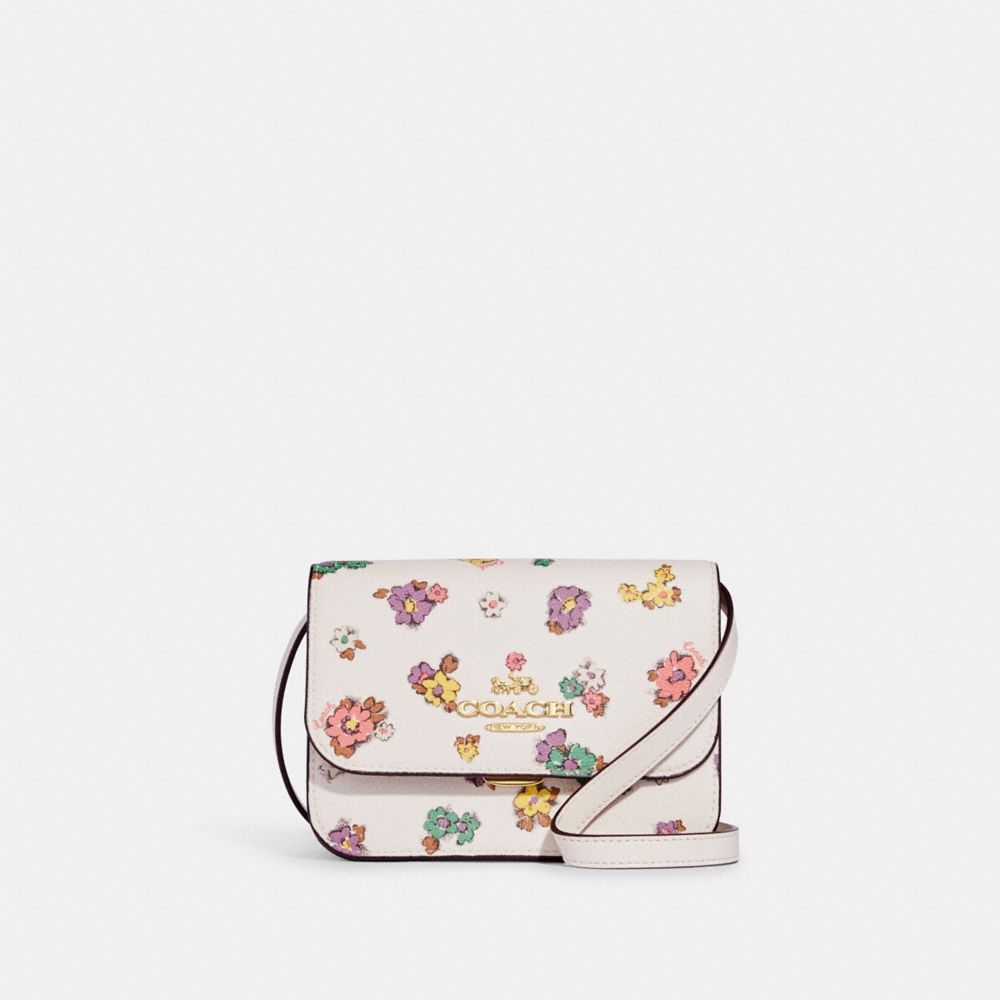 COACH C9958 Mini Brynn Crossbody With Spaced Floral Field Print GOLD/CHALK MULTI