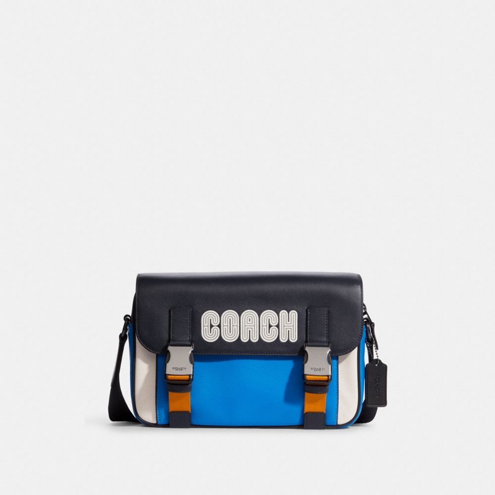 Track Crossbody In Colorblock With Coach - C9962 - GUNMETAL/BRIGHT BLUE/CHALK MULTI