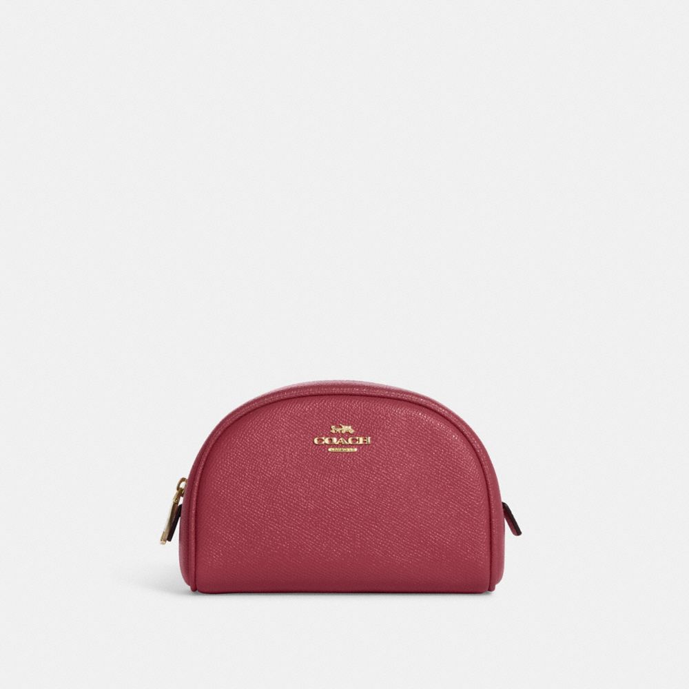 COACH C9984 Dome Cosmetic Case GOLD/ROUGE