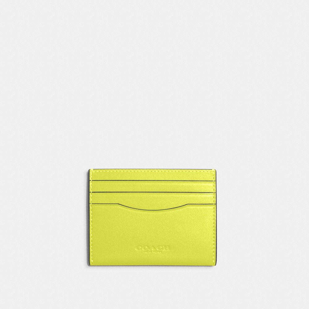 Slim Id Card Case - C9997 - Gunmetal/Bright Yellow