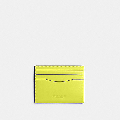 COACH C9997 Slim Id Card Case Gunmetal/Bright-Yellow