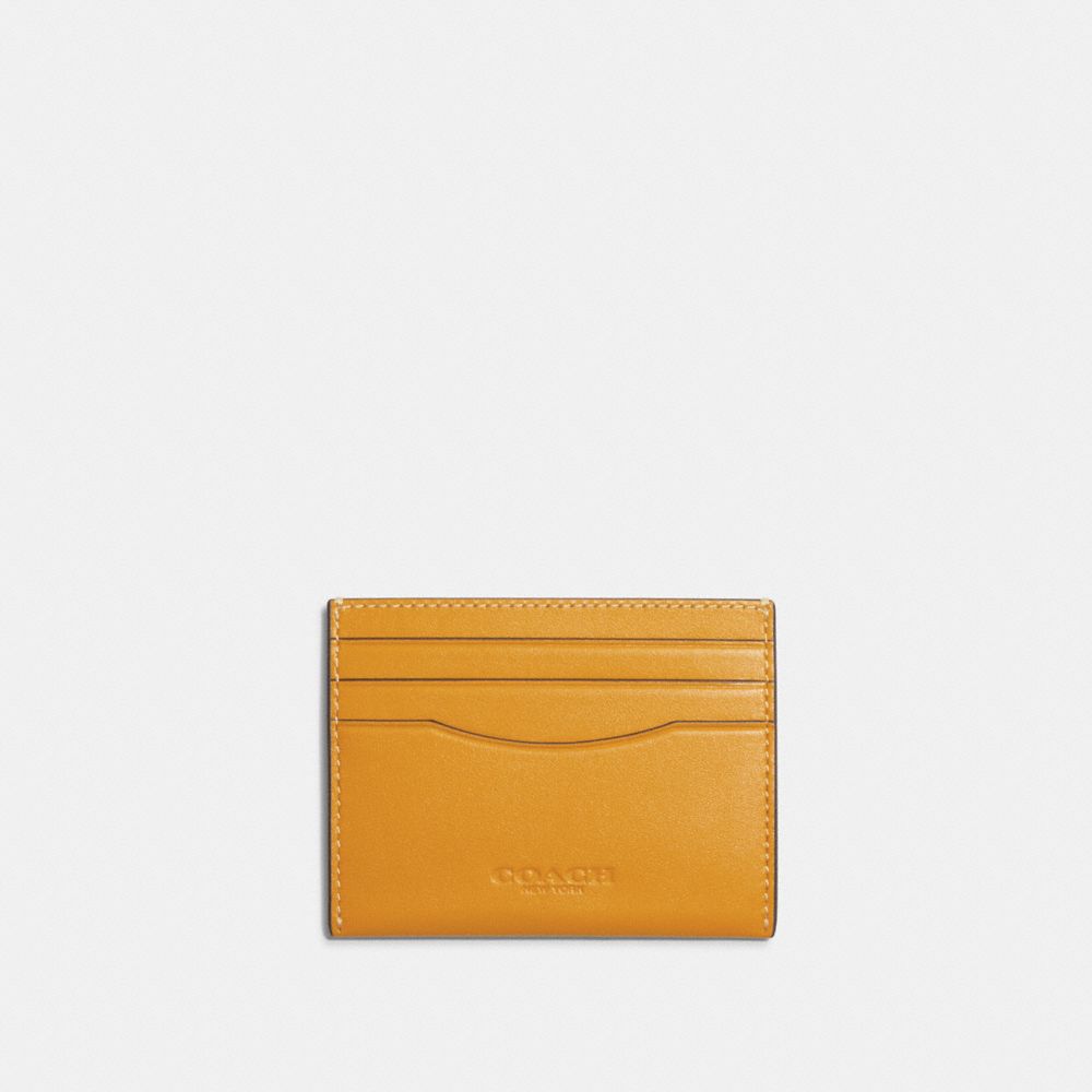 COACH C9997 Slim Id Card Case GUNMETAL/MUSTARD YELLOW