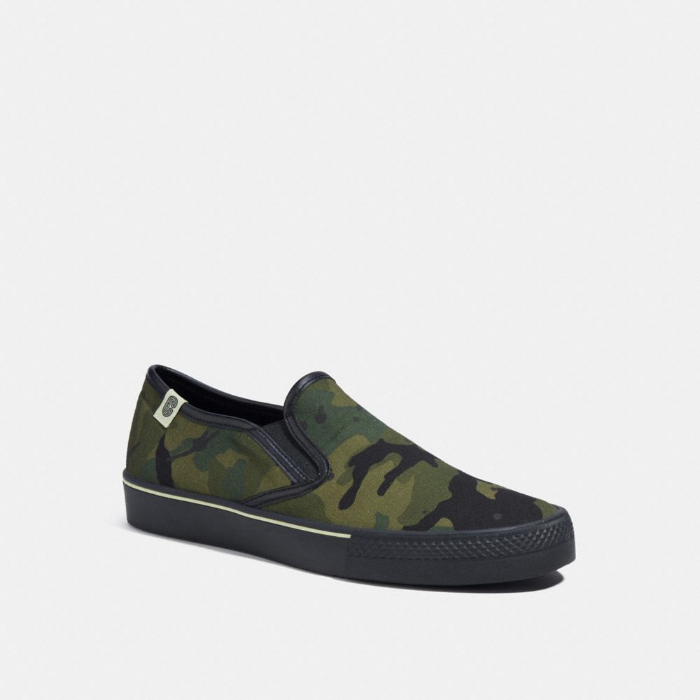 COACH CA011 Slip On Skate Sneaker In Camo Print CAMO