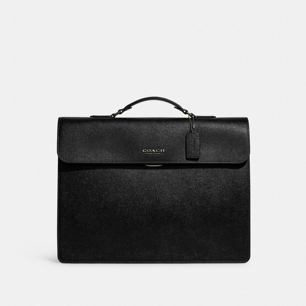 COACH CA013 - Graham Flap Brief GUNMETAL/BLACK