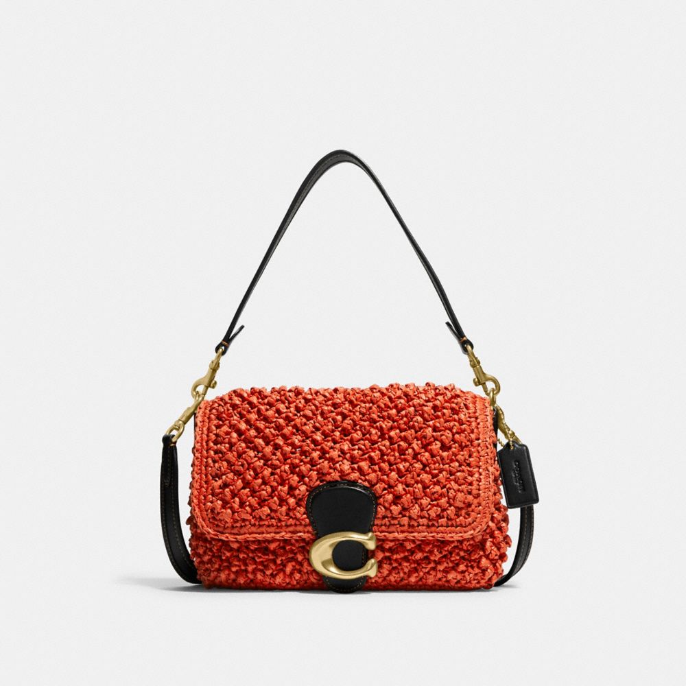 Soft Tabby Shoulder Bag - CA032 - B4/Red Orange Black