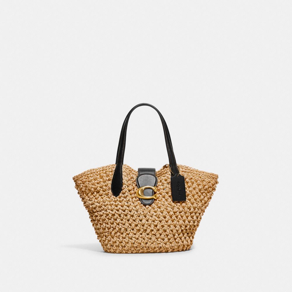 COACH CA034 Small Tote B4/NATURAL/BLACK