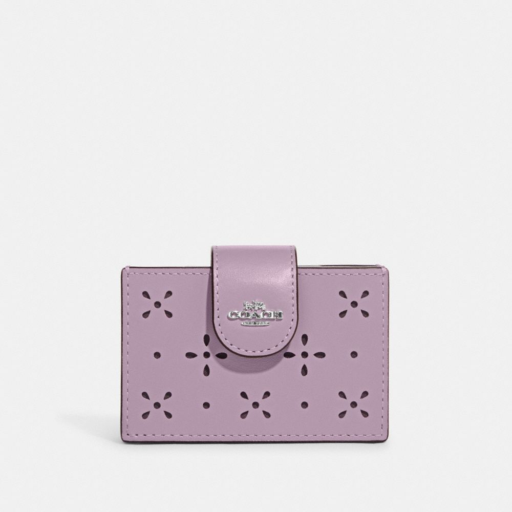 COACH CA066 Accordion Card Case SV/SOFT LILAC