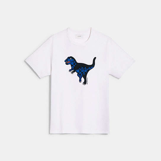 CA067 - Patchwork Rexy T Shirt In Organic Cotton White