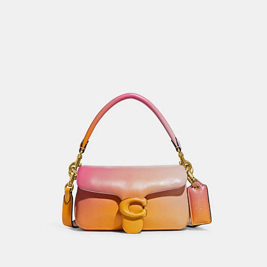 CA084 - Pillow Tabby Shoulder Bag 18 With Ombre Brass/Petunia Multi