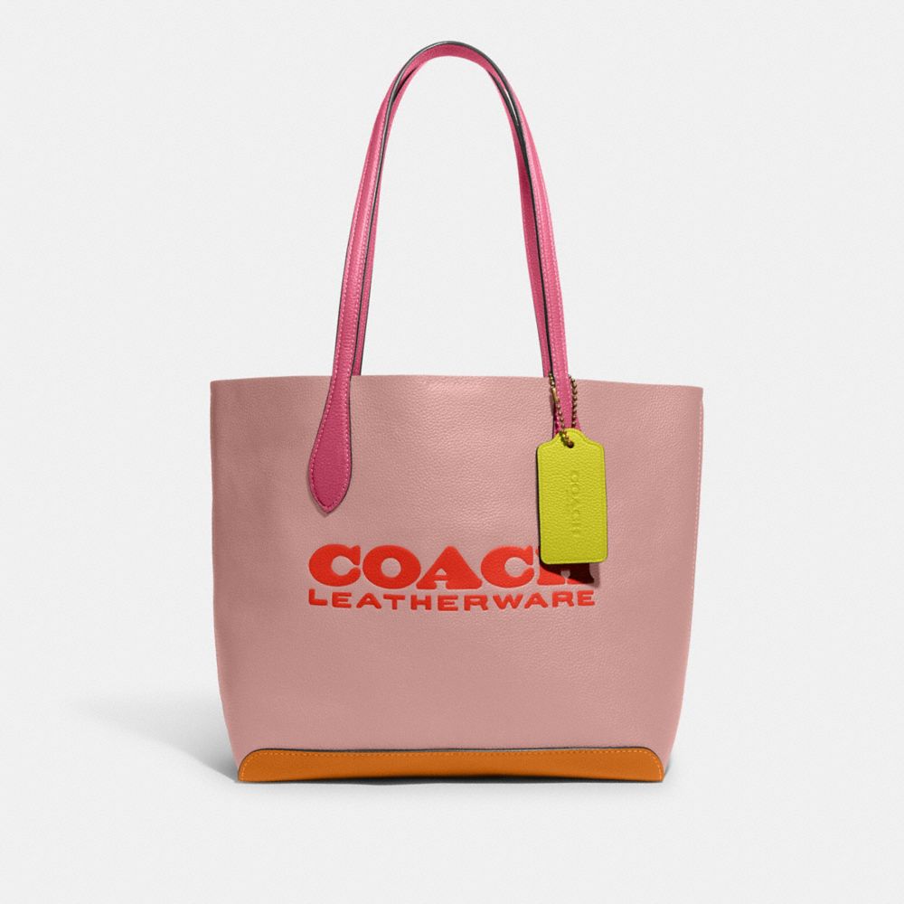 COACH CA097 Kia Tote In Colorblock B4/CARNATION MULTI