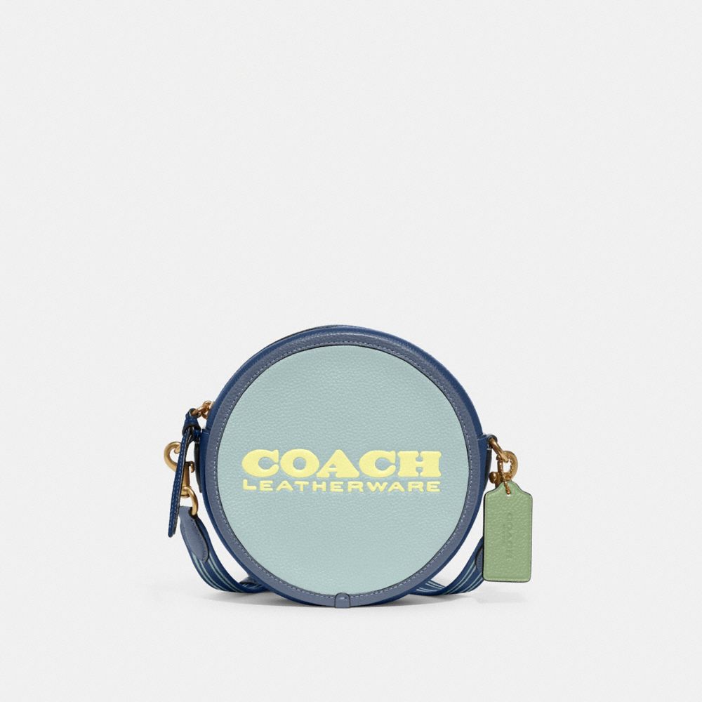 coach kia circle bag in colorblock