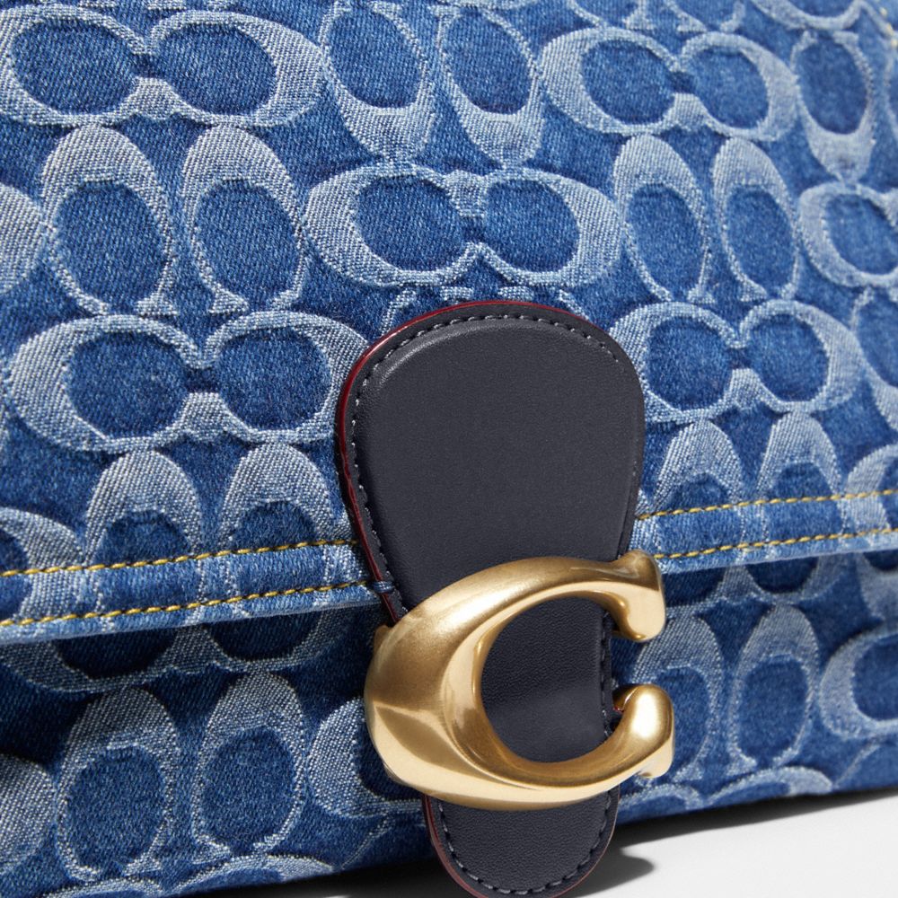 SOFT TABBY 經典 SIGNATURE 丹寧面料單肩手袋