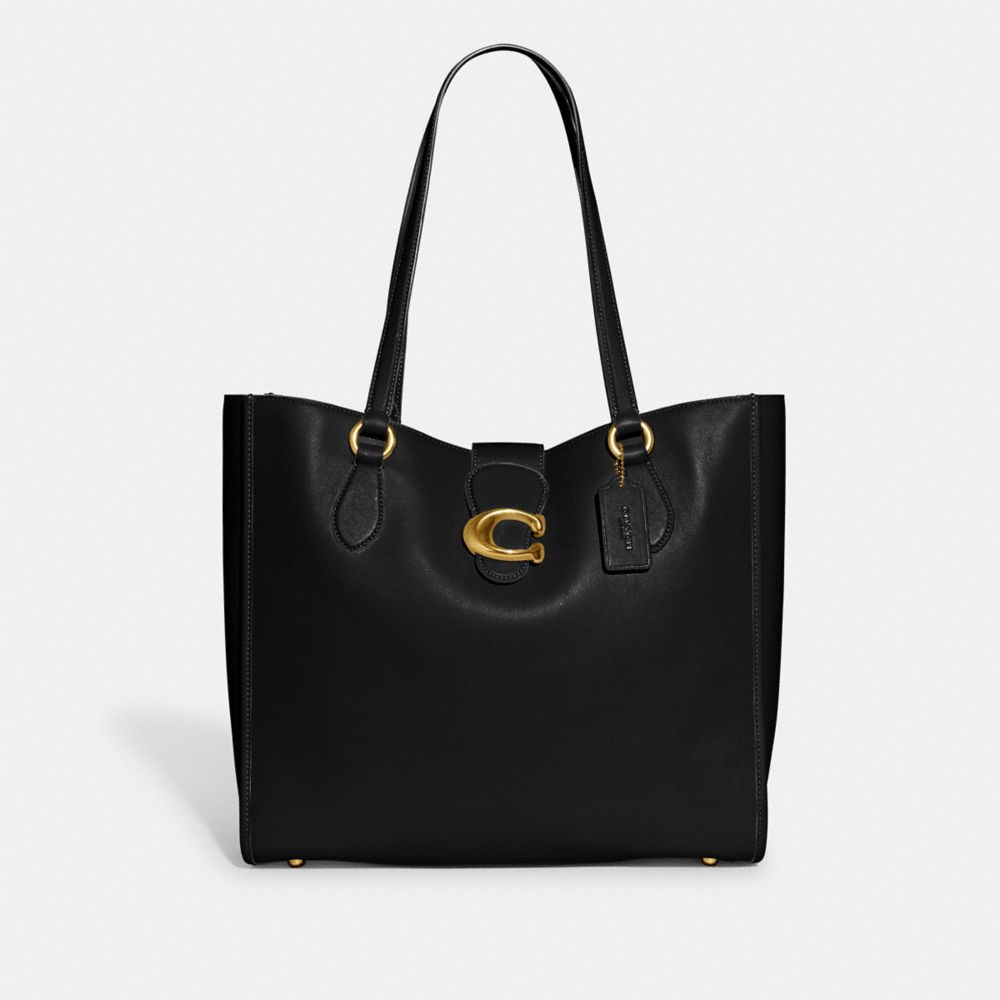 COACH CA114 Theo Tote BRASS/BLACK