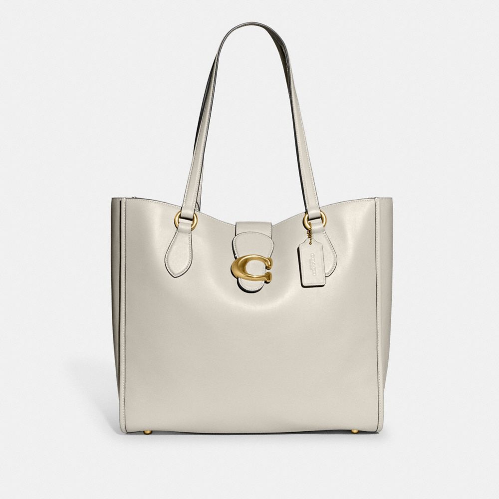COACH CA114 Theo Tote Bag BRASS/CHALK