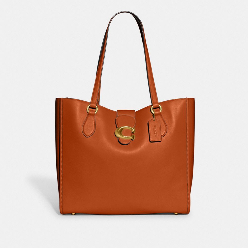 COACH CA114 Theo Tote Brass/Canyon