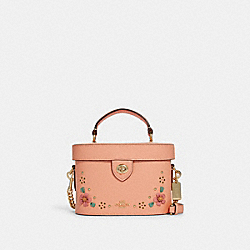 Kay Crossbody With Floral Whipstitch - GOLD/FADED BLUSH MULTI - COACH CA147