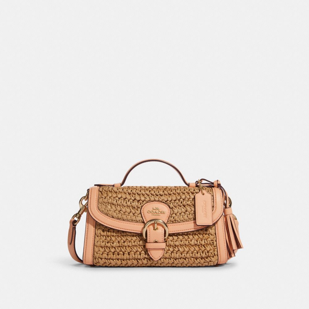 COACH CA154 Kleo Top Handle GOLD/NATURAL/FADED BLUSH